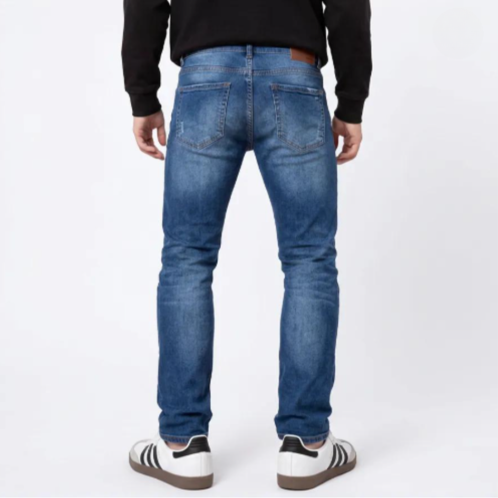 Calça Jeans Masculina Slim Fit Lavagem Intermediária | Lemier Premium