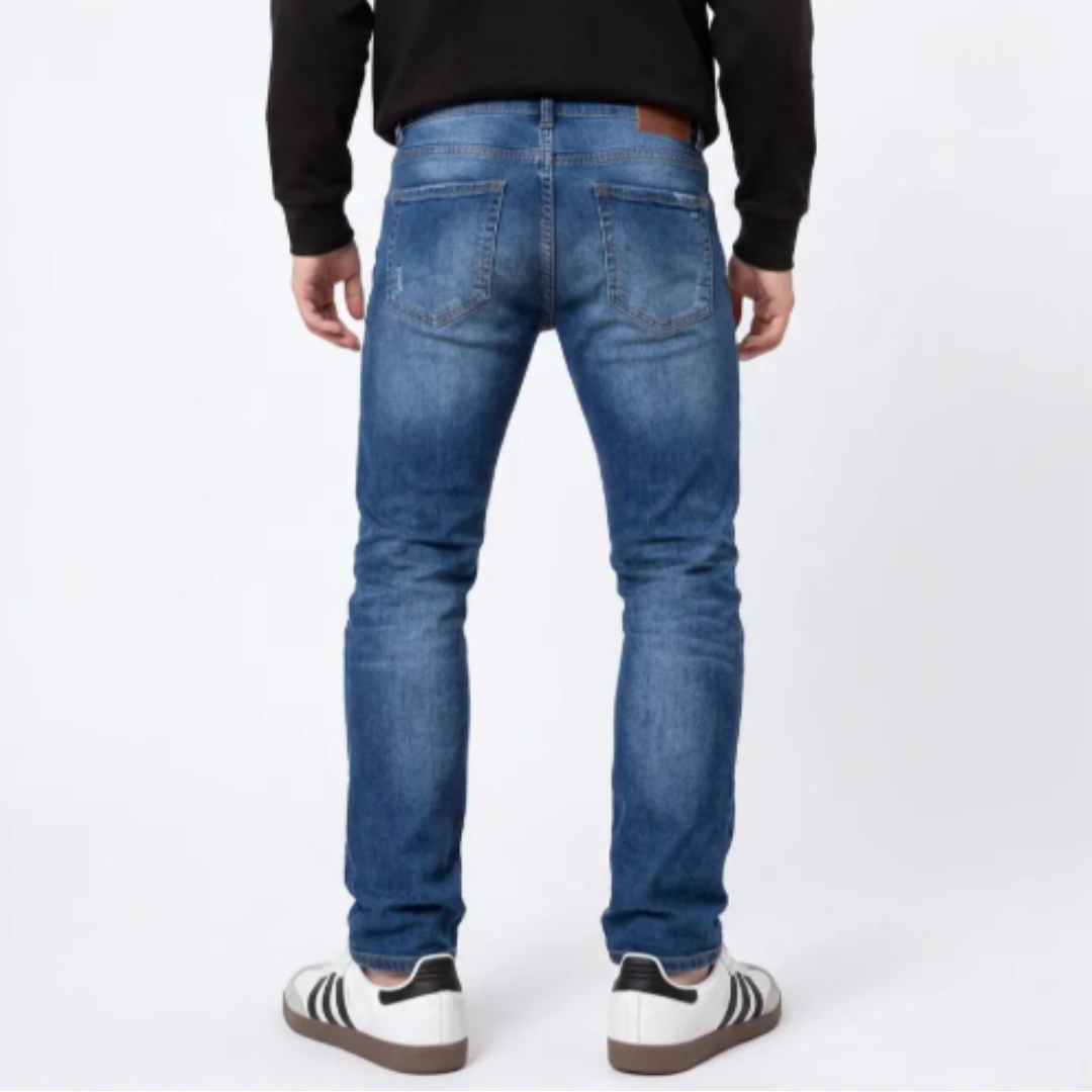 Calça Jeans Masculina Slim Fit Lavagem Intermediária | Lemier Premium