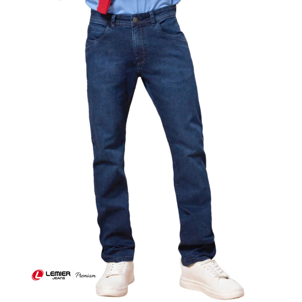 Calça Jeans Masculina Índigo Lavagem Intermediária | Lemier Premium