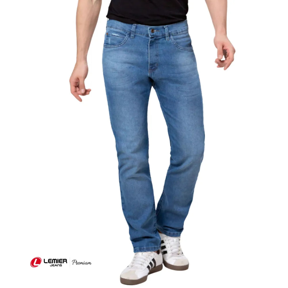Calça Jeans Masculina Slim Fit Lavagem Intermediária | Lemier Premium