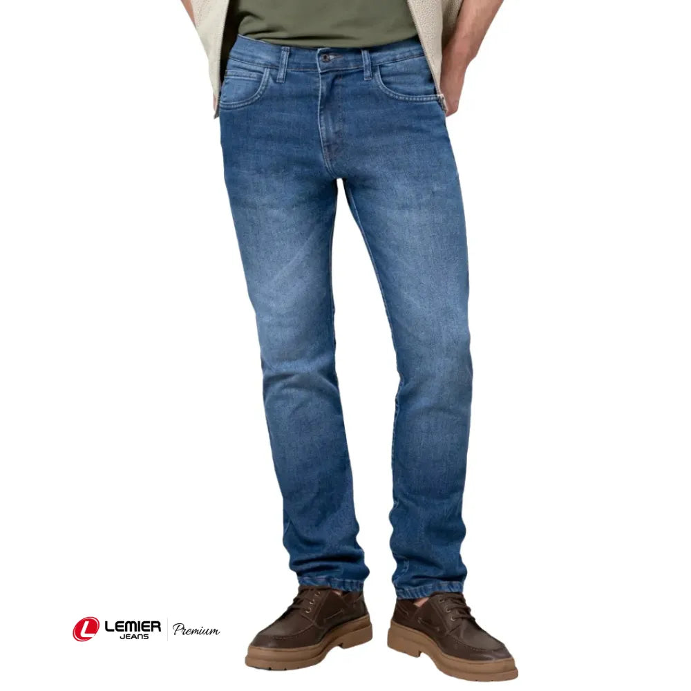 Calça Jeans Masculina Básica Reta Tradicional | Lemier Premium