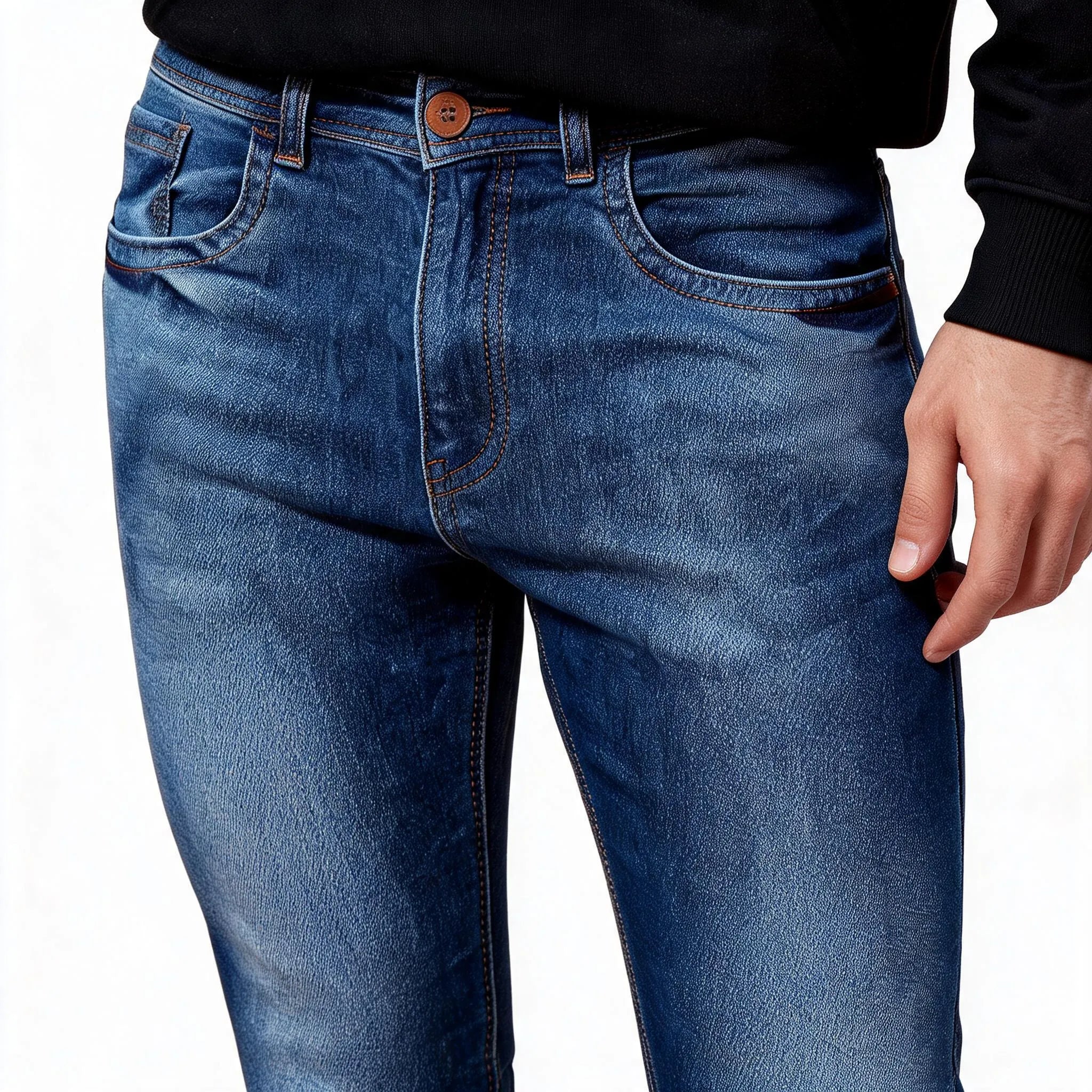 Calça Jeans Masculina Slim Fit Lavagem Intermediária | Lemier Premium