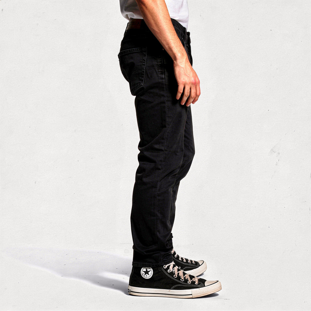 Calça Slim Masculina Sarja Preta Lemier Premium