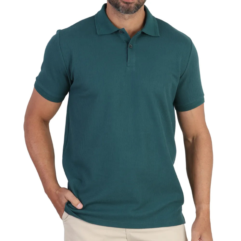 Camisa Polo Masculina Waffle Austin Club
