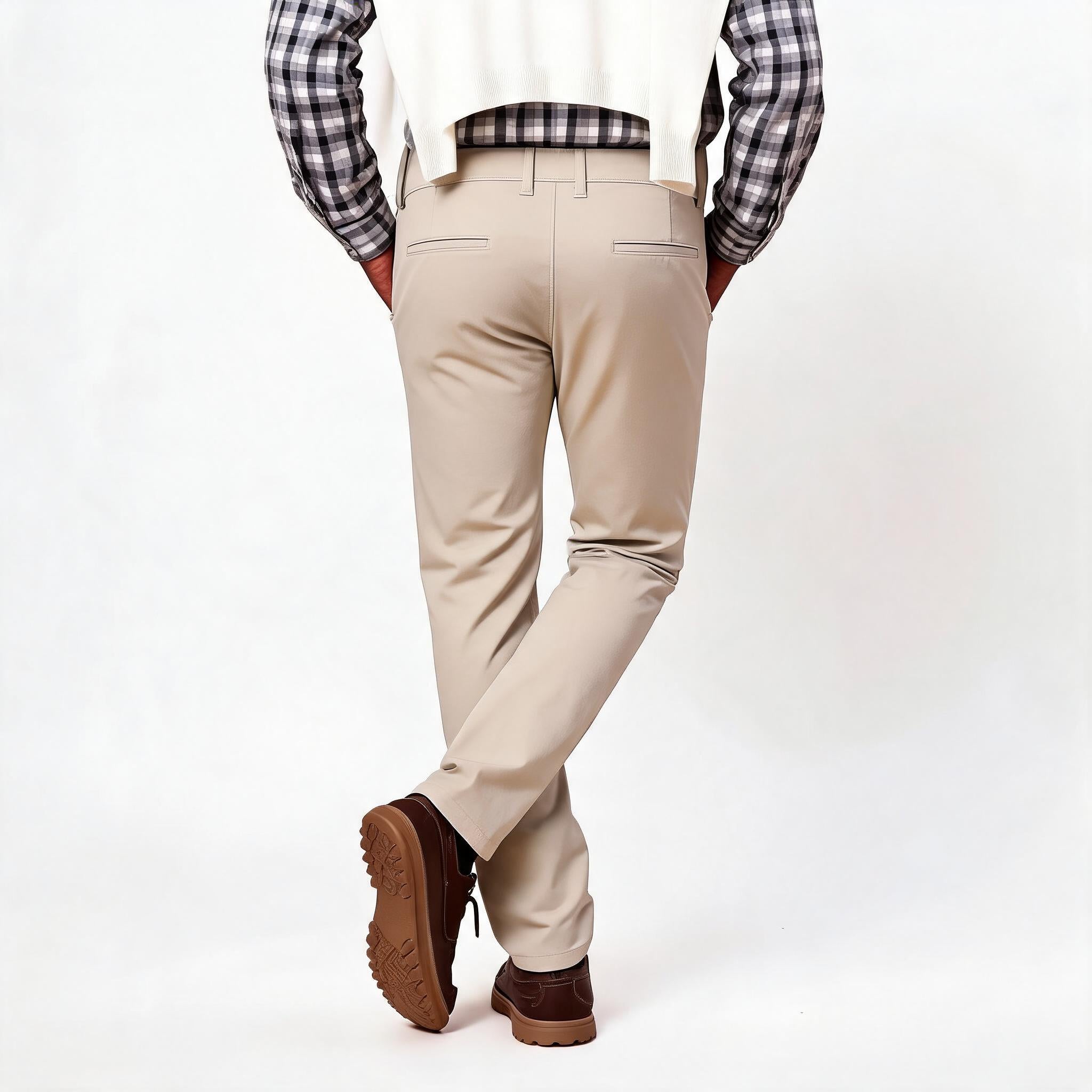 Calça Chino Masculina Sarja Slim Lemier Premium