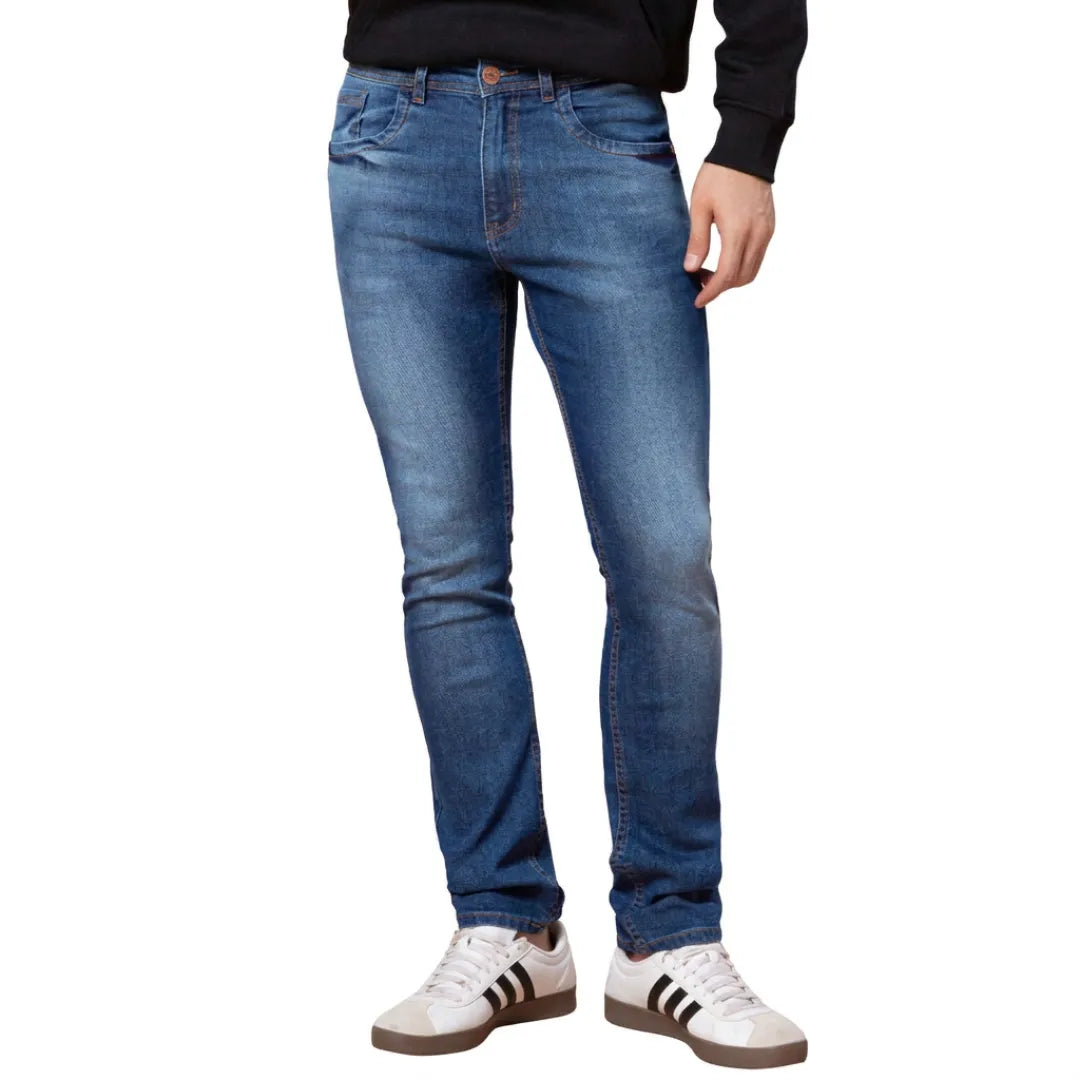 Calça Jeans Masculina Slim Fit Lavagem Intermediária | Outlet do Jeans