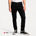 Calça Slim Masculina Sarja Preta Lemier Premium