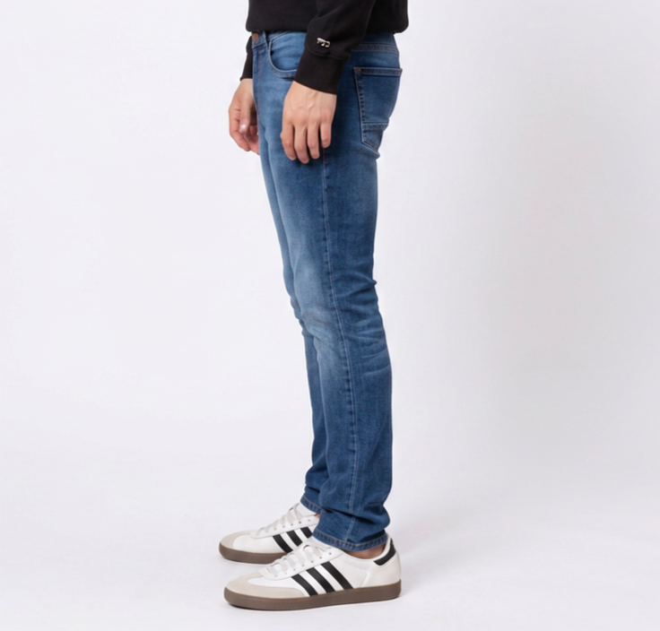 Calça Jeans Masculina Slim Fit Lavagem Intermediária | Lemier Premium
