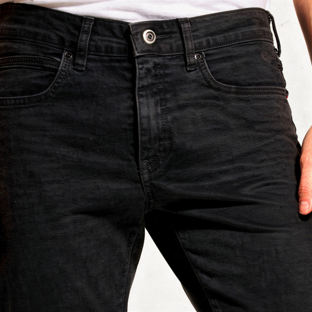 Calça Slim Masculina Sarja Preta Lemier Premium