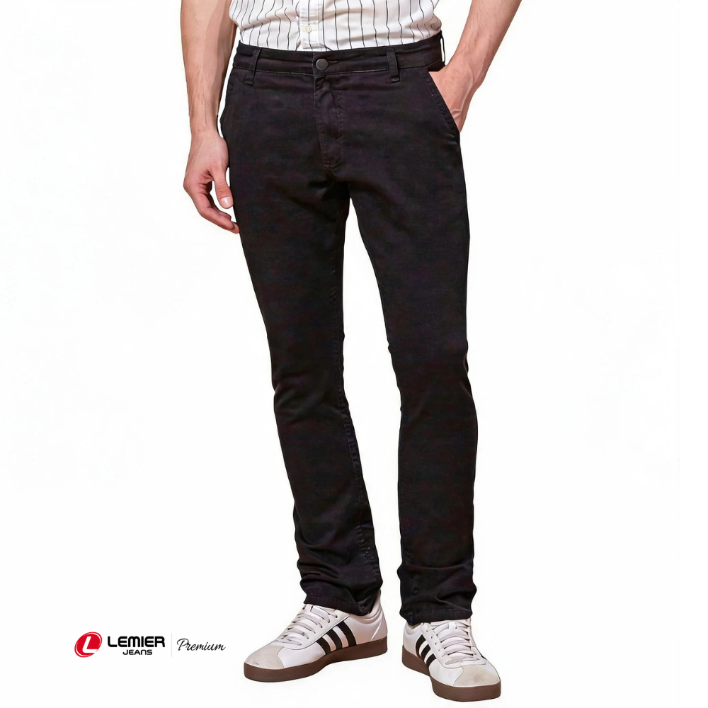 Calça Jeans Masculina Slim Preta Lemier Premium