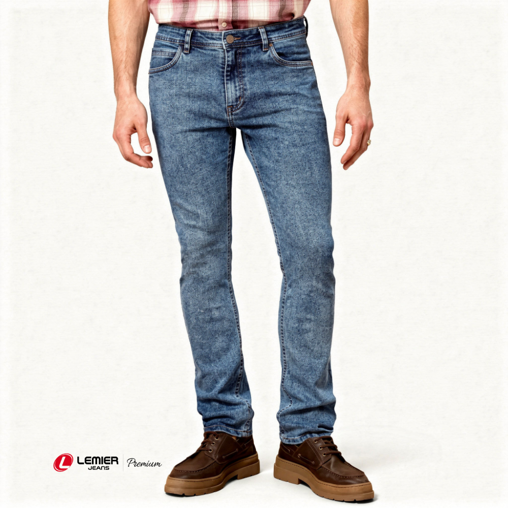 Calça Jeans Masculina Tradicional Básica Lemier Premium