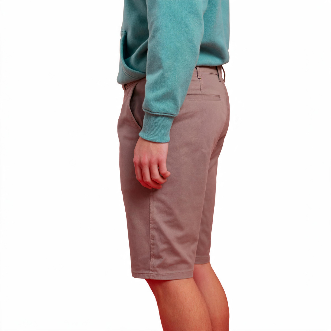 Bermuda de Sarja Masculina Bege Chino Lemier | Outlet do Jeans