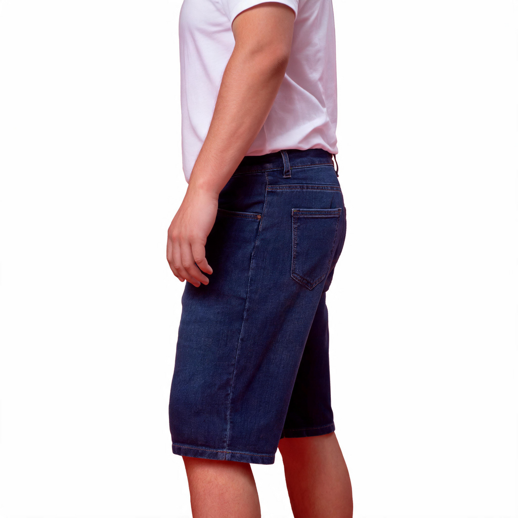 Bermuda Jeans Masculina Escura Tradicional | Lemier Jeans